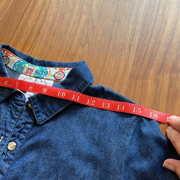 CASEY GRAY denim dress, size medium. 3/4 sleeves can be rolled up. 😍 - Picture 8 of 16